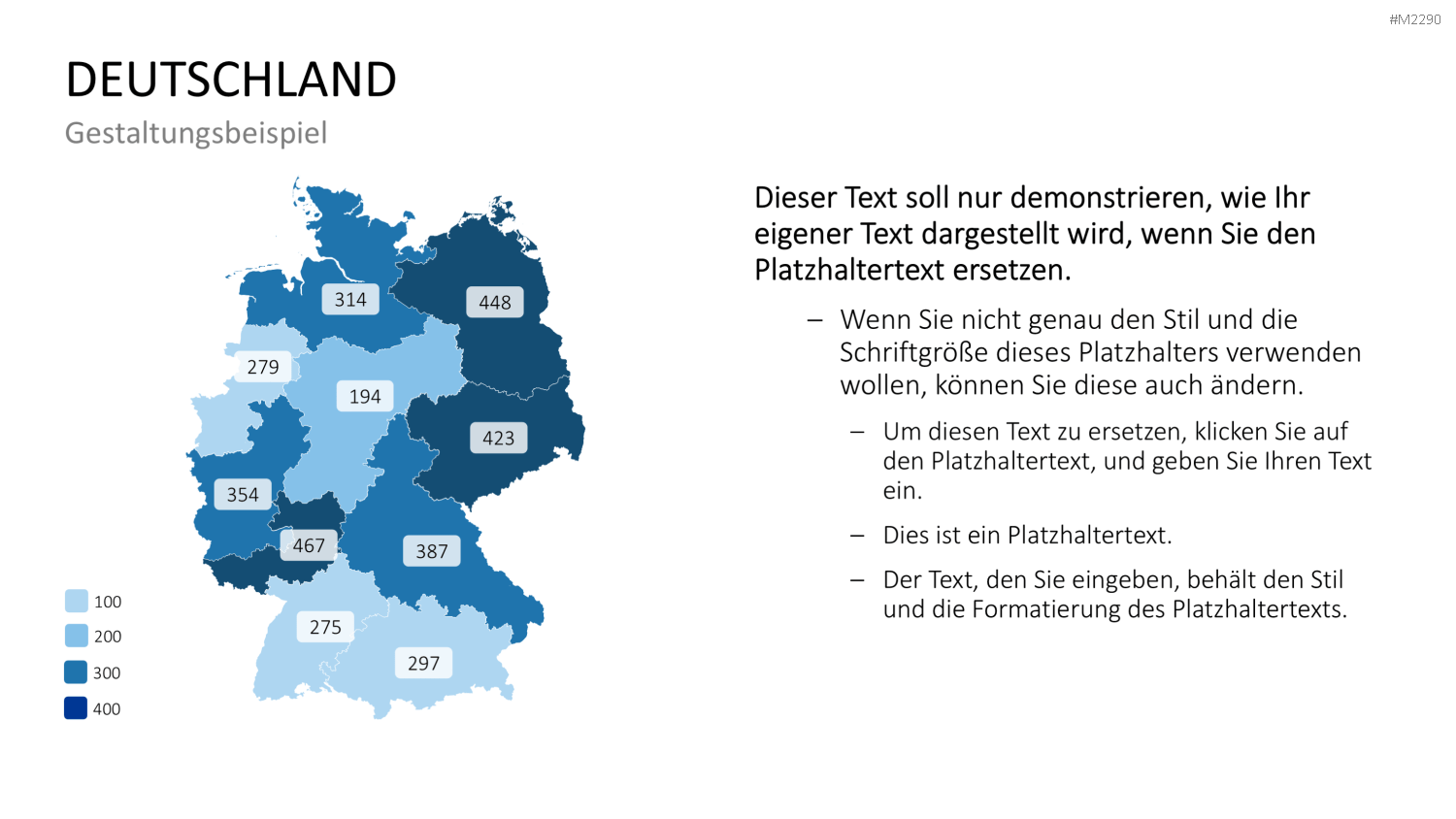 Deutschland - PLZ (3-stellig) PowerPoint-Vorlage