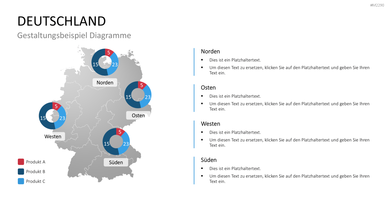 Deutschland - PLZ (3-stellig) PowerPoint-Vorlage