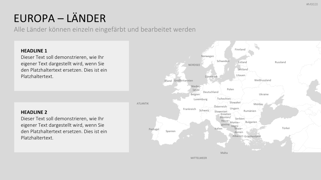 Europakarte / PowerPoint-Landkarte