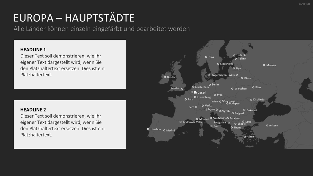 Europakarte / PowerPoint-Landkarte