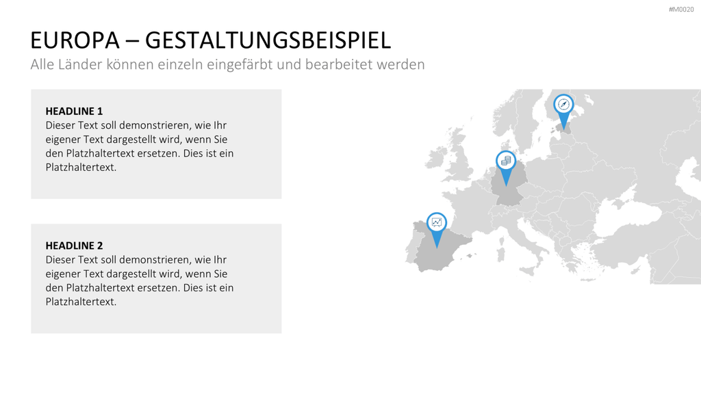 Europakarte / PowerPoint-Landkarte