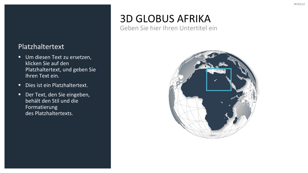 Globus-Set - Konturen PowerPoint-Vorlage