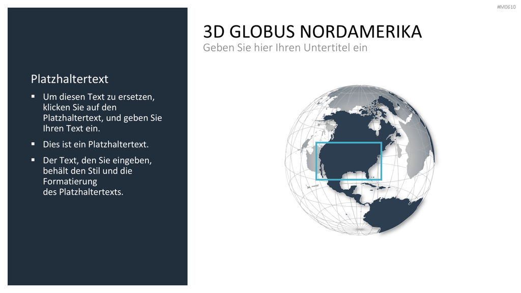 Globus-Set - Konturen PowerPoint-Vorlage