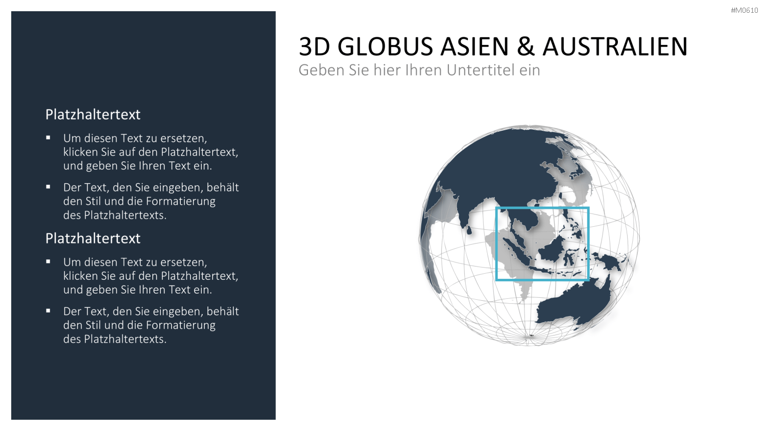 Globus-Set - Konturen PowerPoint-Vorlage