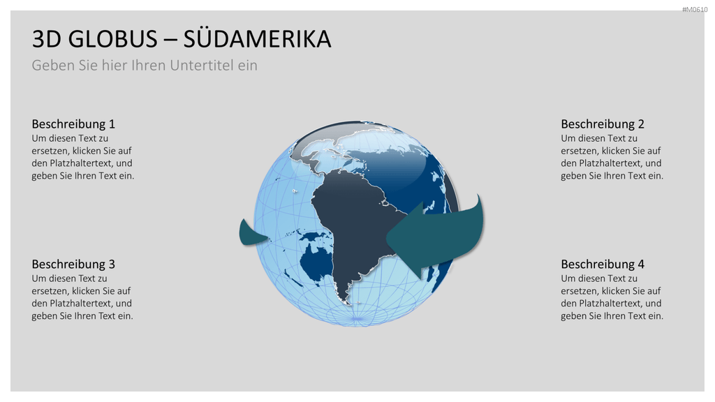 Globus-Set - Konturen PowerPoint-Vorlage