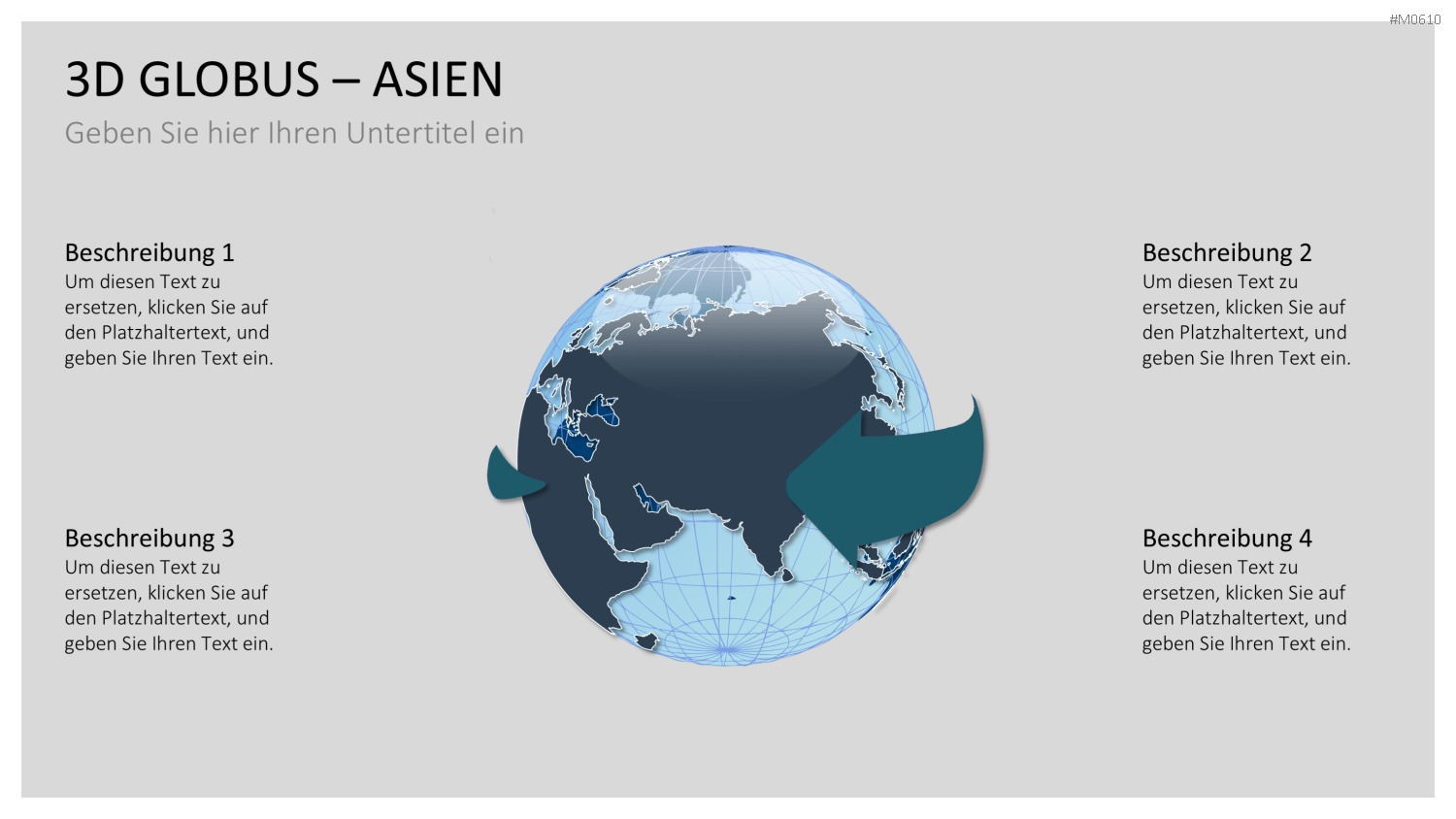 Globus-Set - Konturen PowerPoint-Vorlage