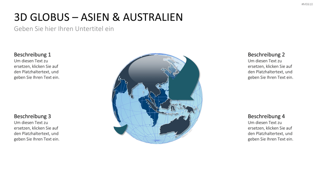 Globus-Set - Konturen PowerPoint-Vorlage
