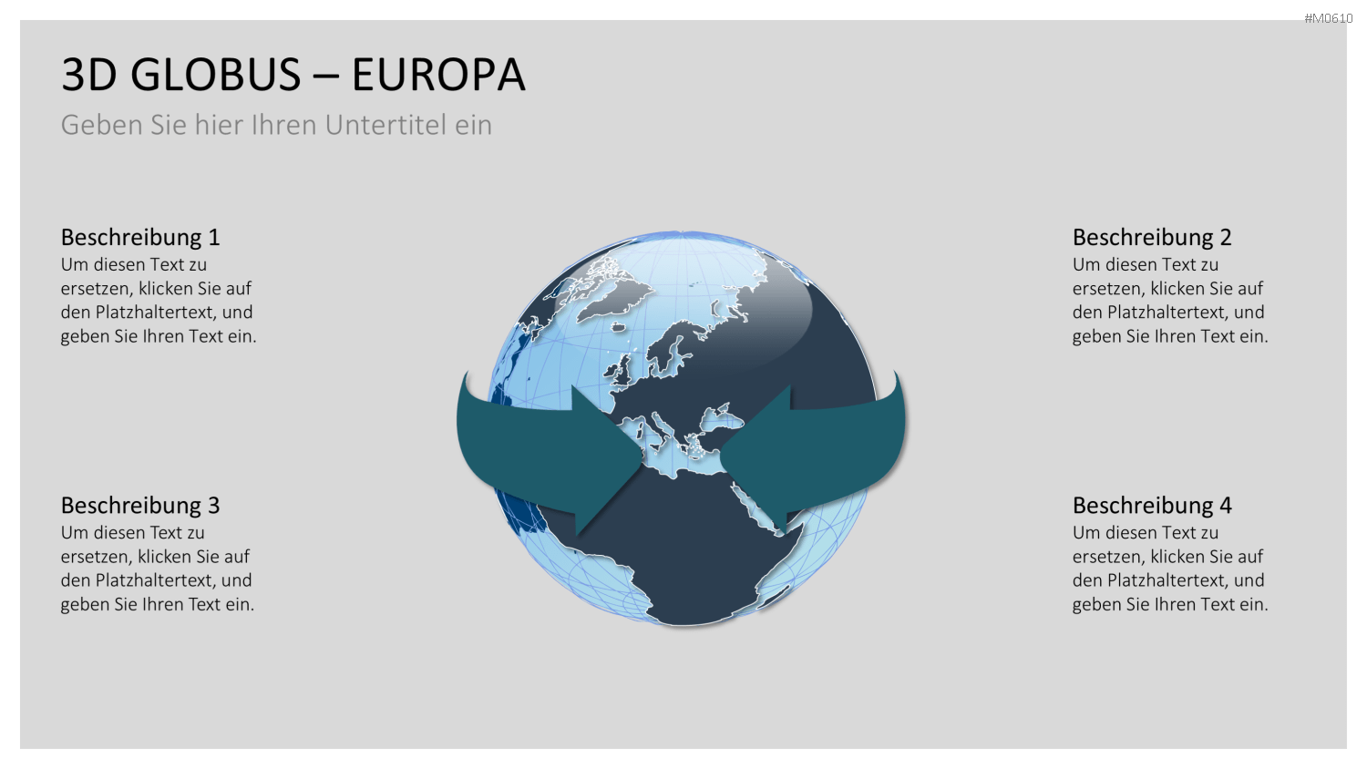 Globus-Set - Konturen PowerPoint-Vorlage
