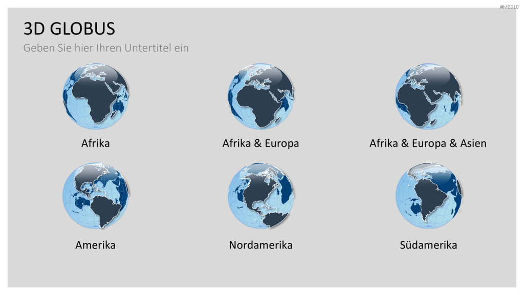 Globus-Set - Konturen PowerPoint-Vorlage