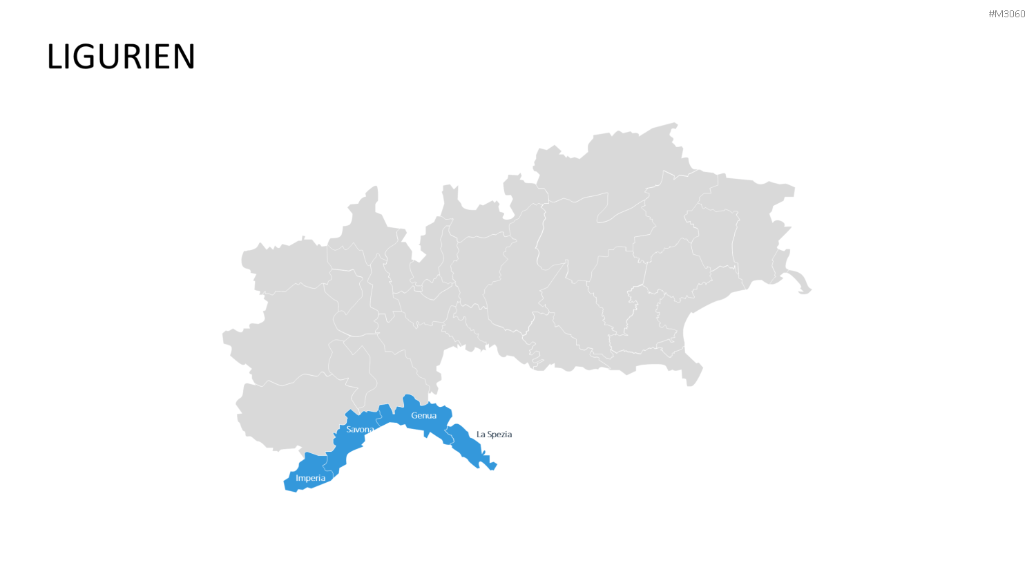Nord-, Zentral-, Süd- Italien PowerPoint-Vorlage