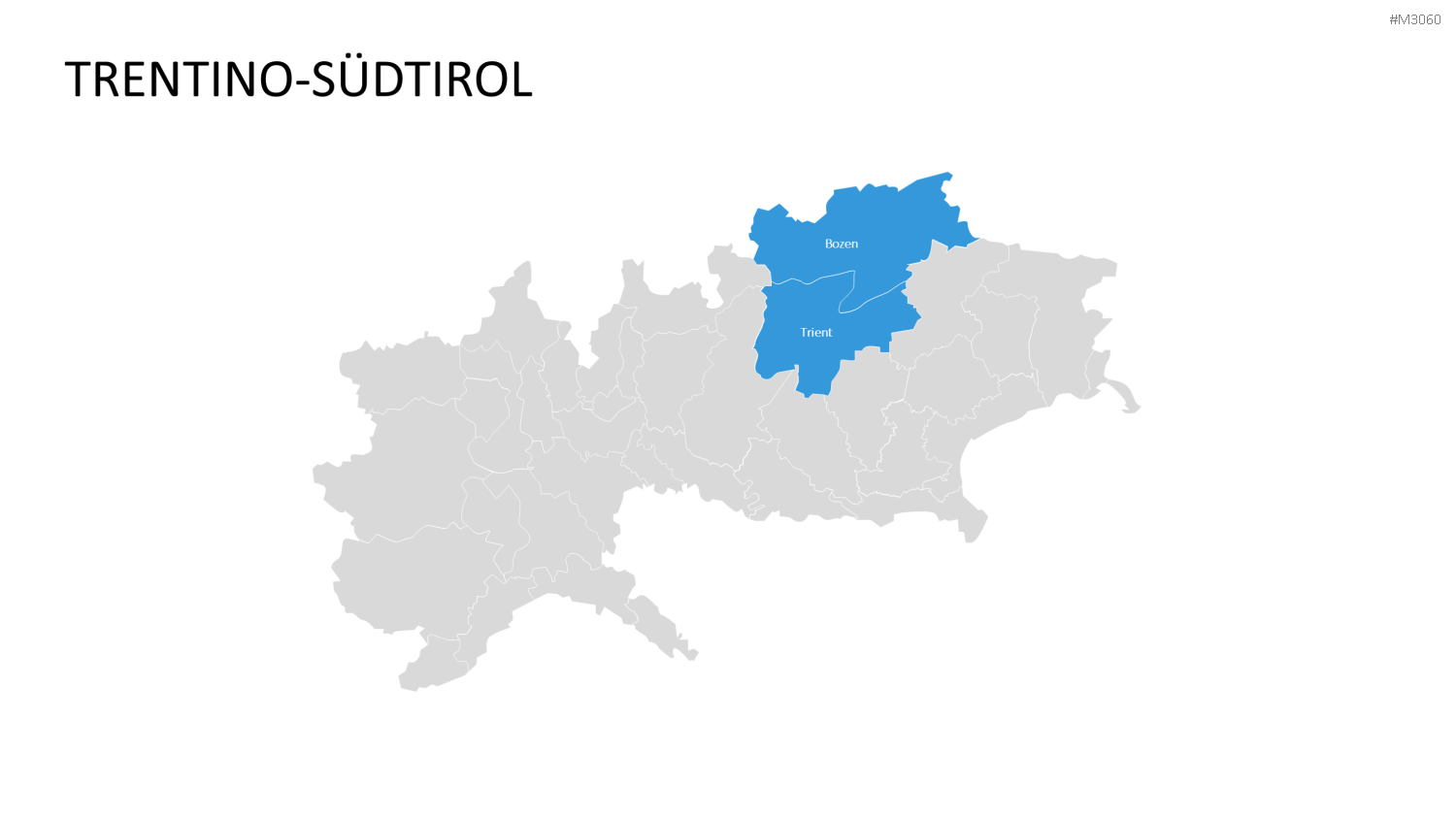 Nord-, Zentral-, Süd- Italien PowerPoint-Vorlage