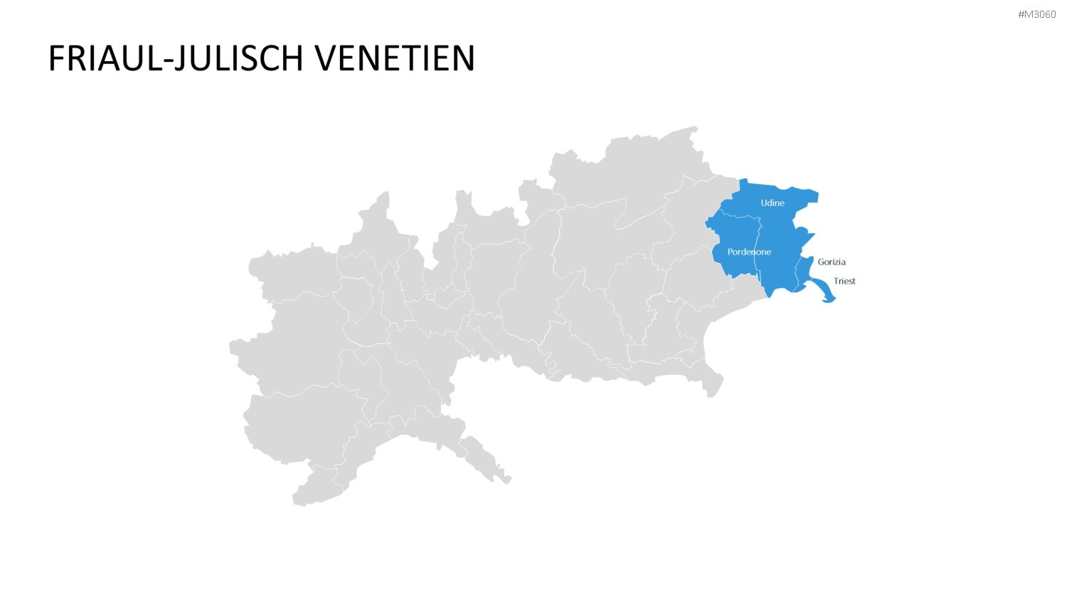 Nord-, Zentral-, Süd- Italien PowerPoint-Vorlage