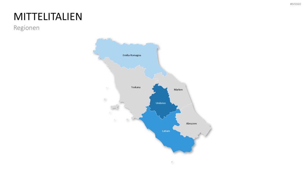 Nord-, Zentral-, Süd- Italien PowerPoint-Vorlage