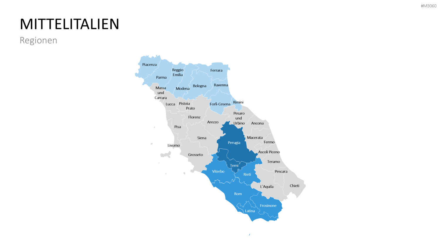 Nord-, Zentral-, Süd- Italien PowerPoint-Vorlage