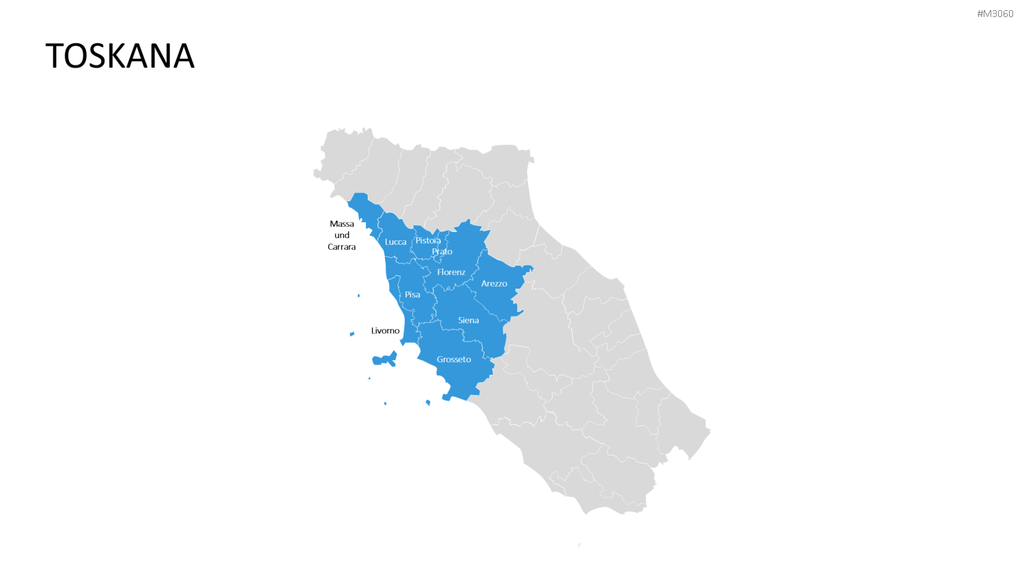Nord-, Zentral-, Süd- Italien PowerPoint-Vorlage