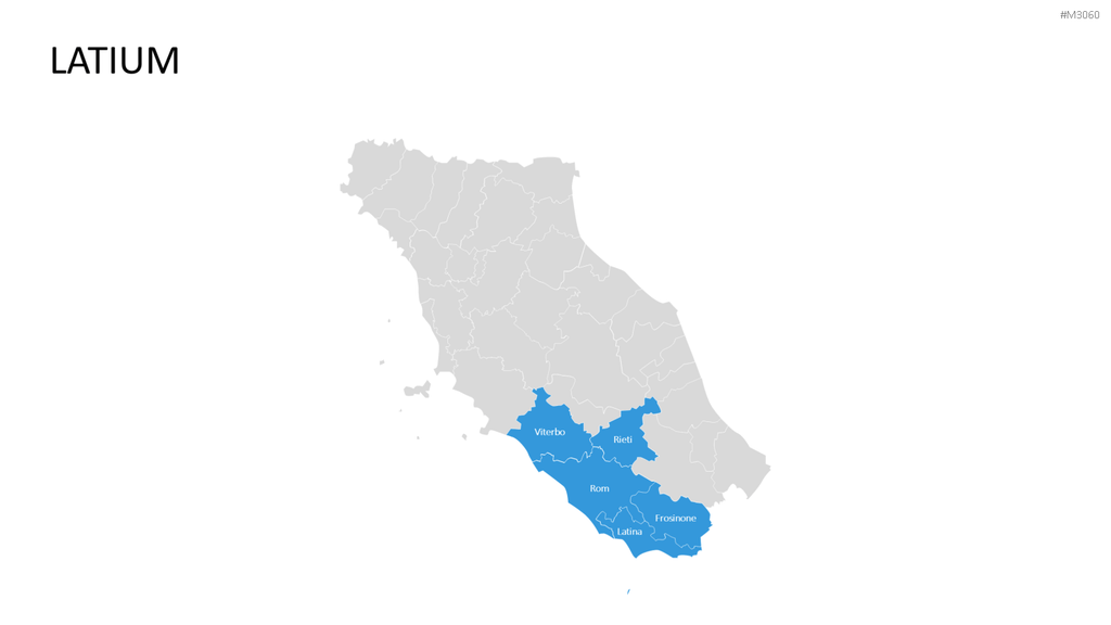 Nord-, Zentral-, Süd- Italien PowerPoint-Vorlage