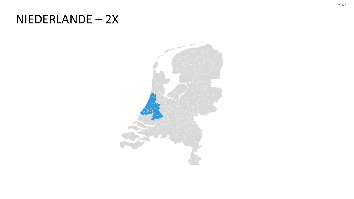 Niederlande - PLZ (2-stellig) PowerPoint-Vorlage