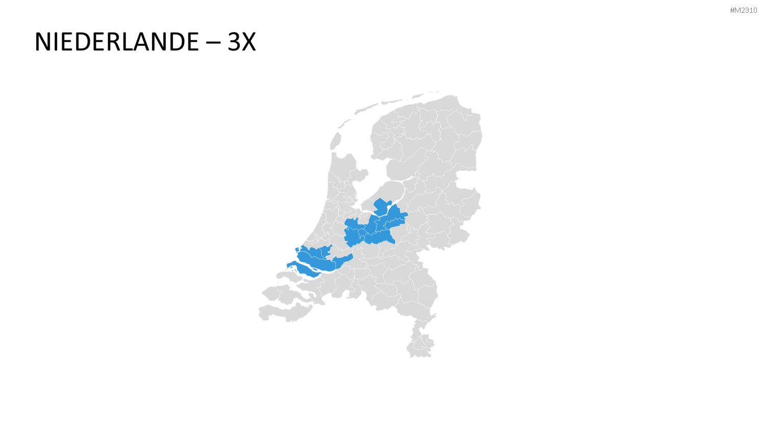 Niederlande - PLZ (2-stellig) PowerPoint-Vorlage