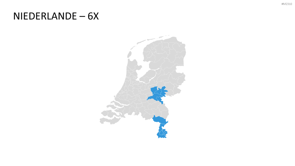 Niederlande - PLZ (2-stellig) PowerPoint-Vorlage
