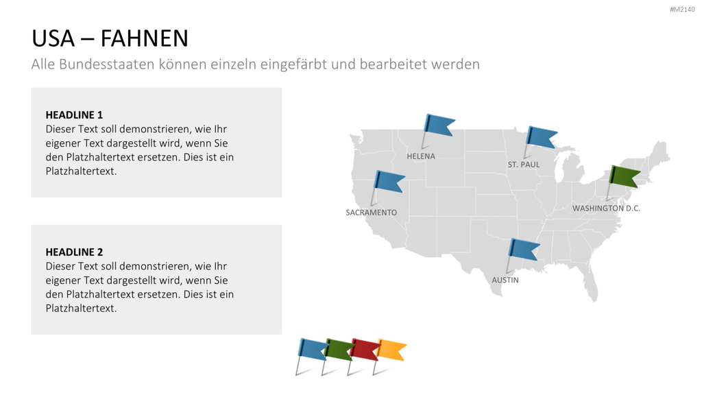 USA - Counties PowerPoint-Vorlage