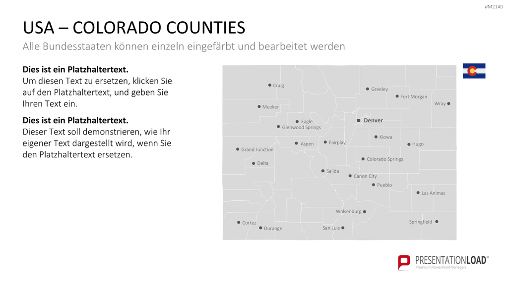USA - Counties PowerPoint-Vorlage