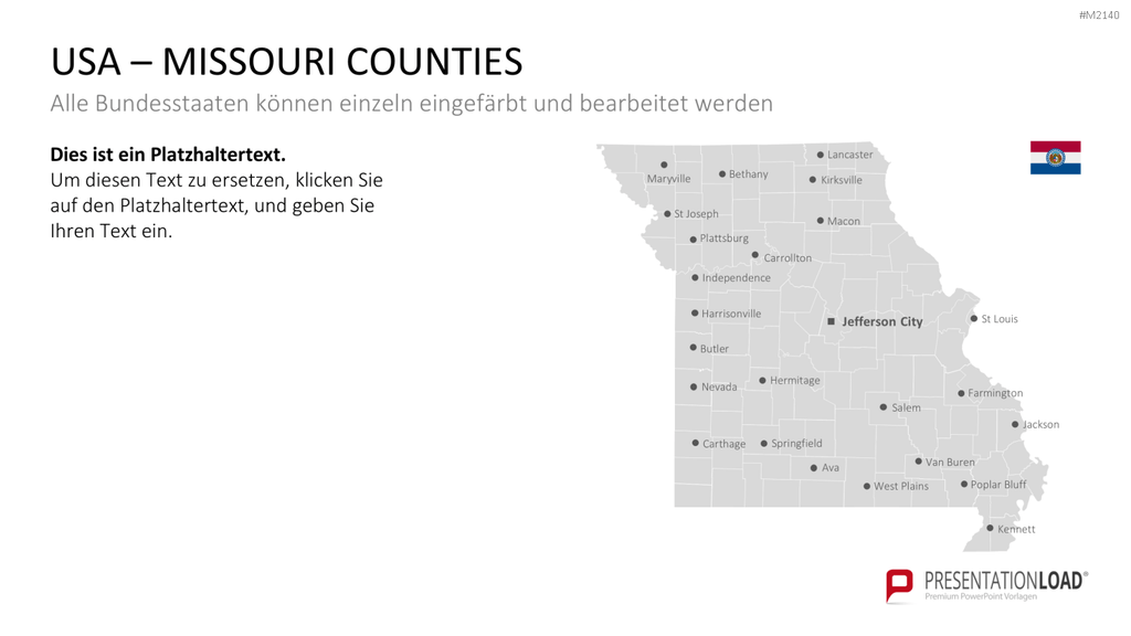 USA - Counties PowerPoint-Vorlage