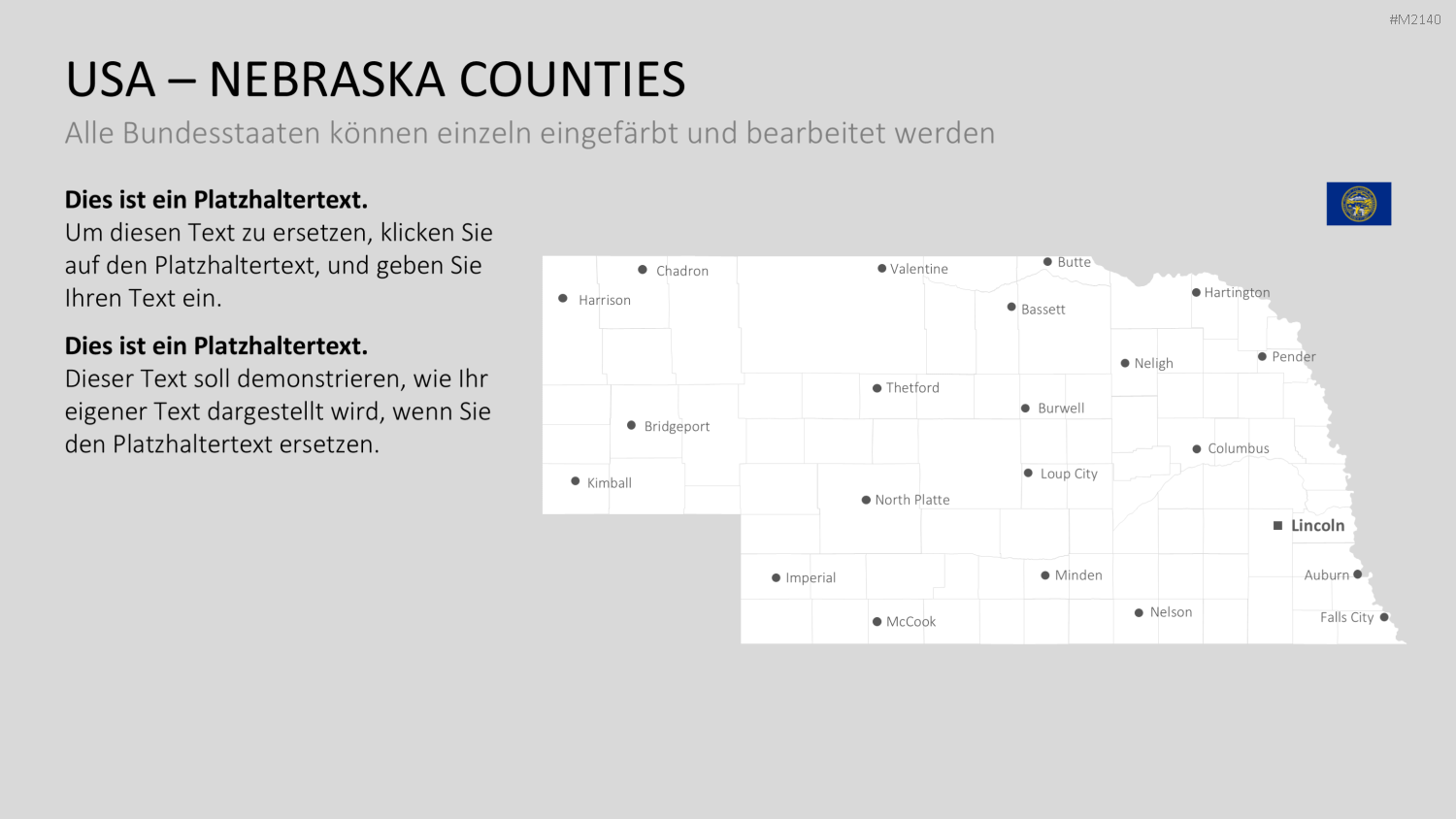 USA - Counties PowerPoint-Vorlage