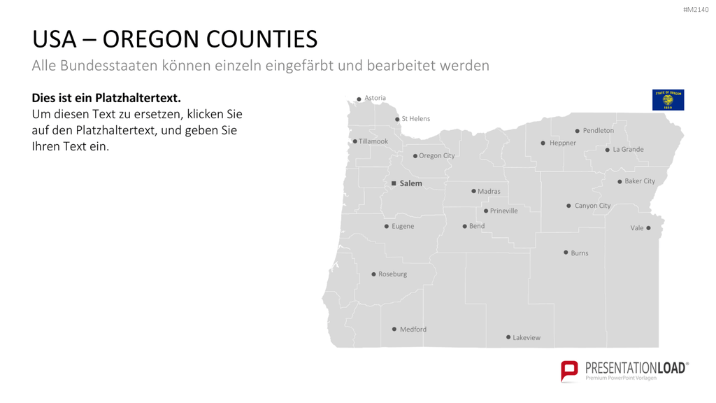 USA - Counties PowerPoint-Vorlage