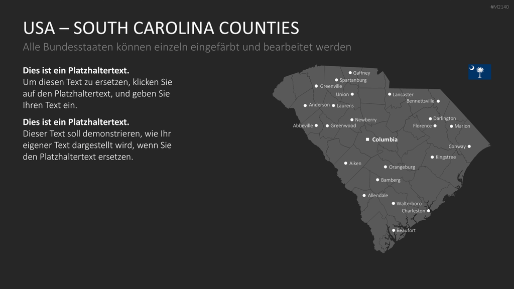 USA - Counties PowerPoint-Vorlage
