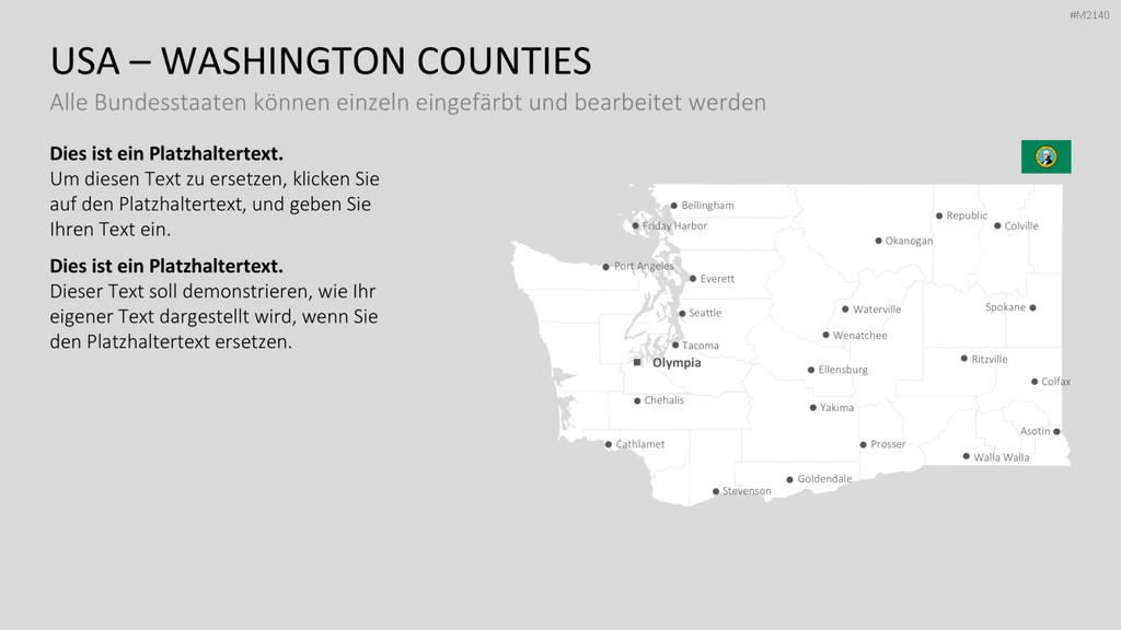 USA - Counties PowerPoint-Vorlage