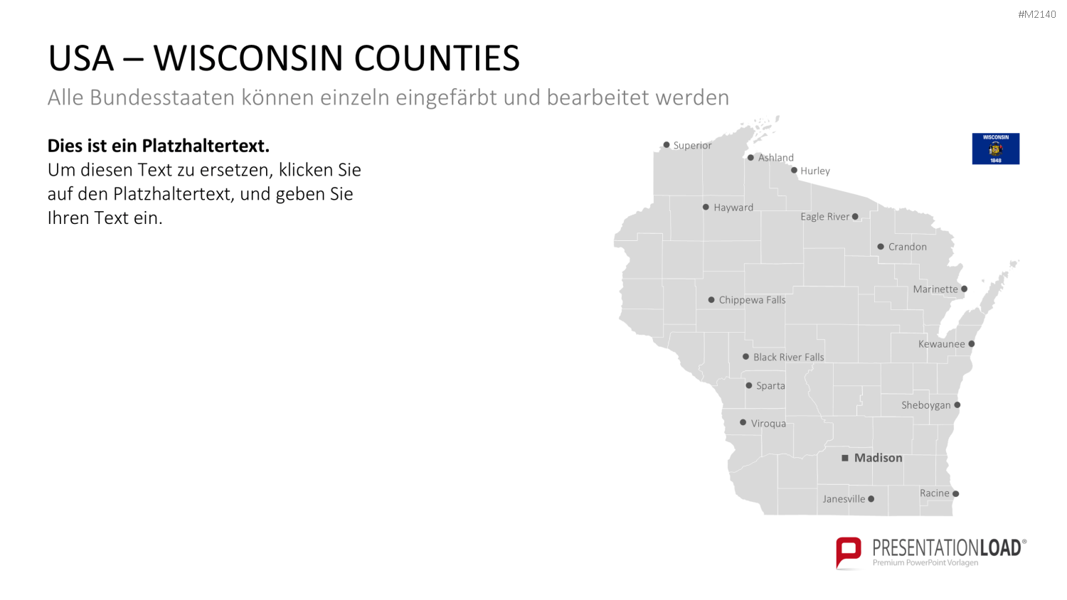 USA - Counties PowerPoint-Vorlage