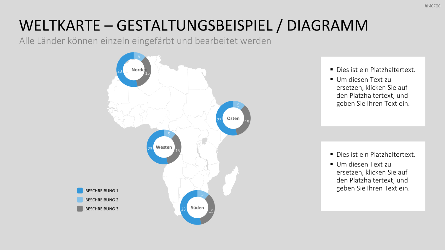 Weltkarte mit Auswahlliste PowerPoint-Vorlage