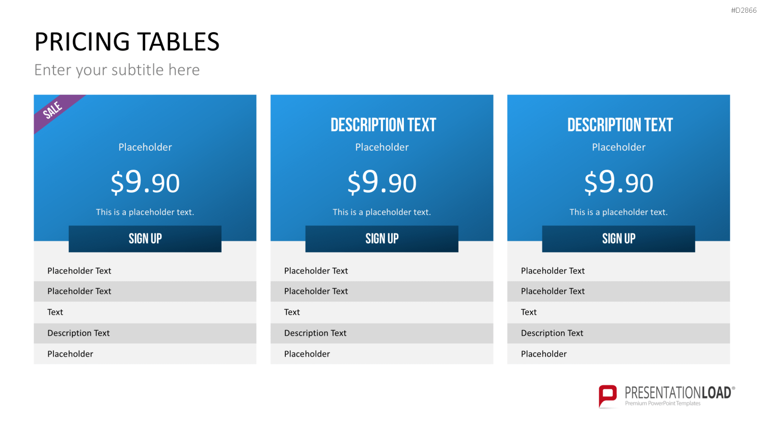 Pricing-Tables PowerPoint-Vorlage
