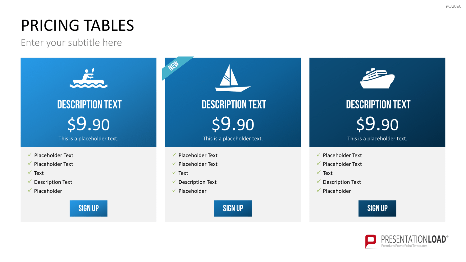 Pricing-Tables PowerPoint-Vorlage
