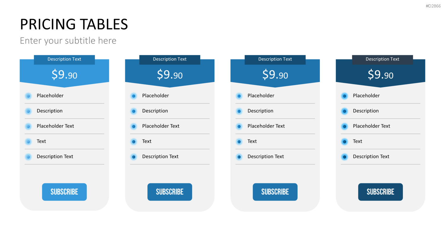 Pricing-Tables PowerPoint-Vorlage