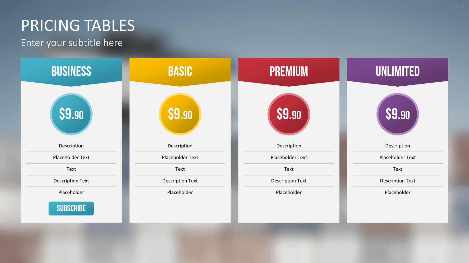 Pricing-Tables PowerPoint-Vorlage