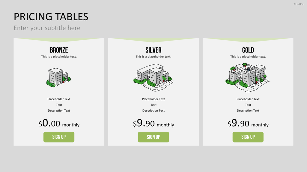 Pricing-Tables PowerPoint-Vorlage