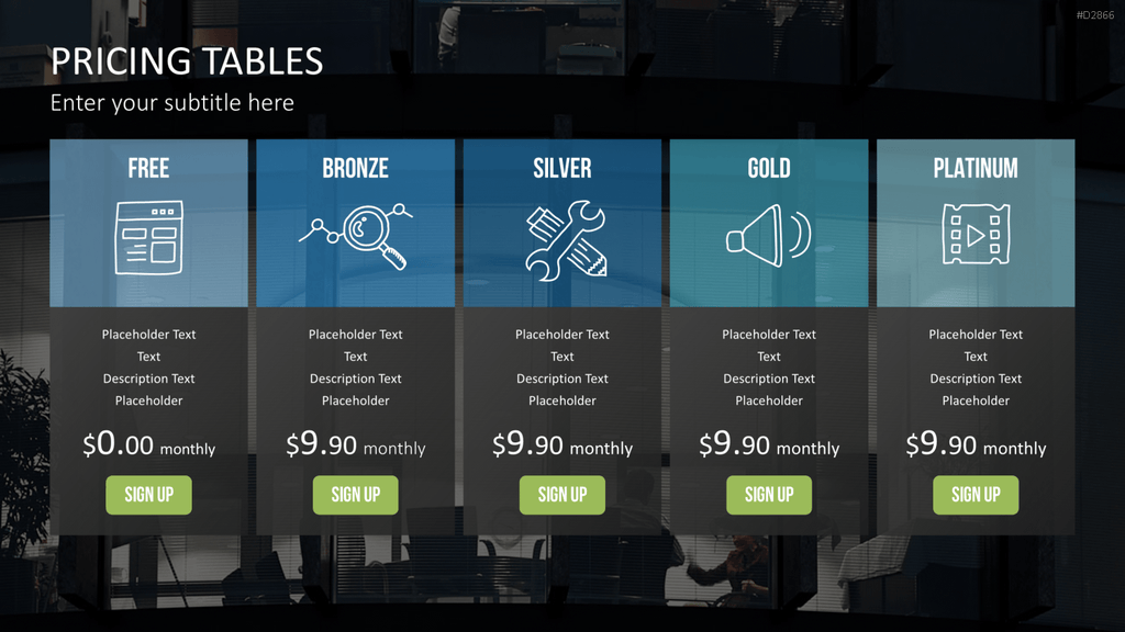 Pricing-Tables PowerPoint-Vorlage