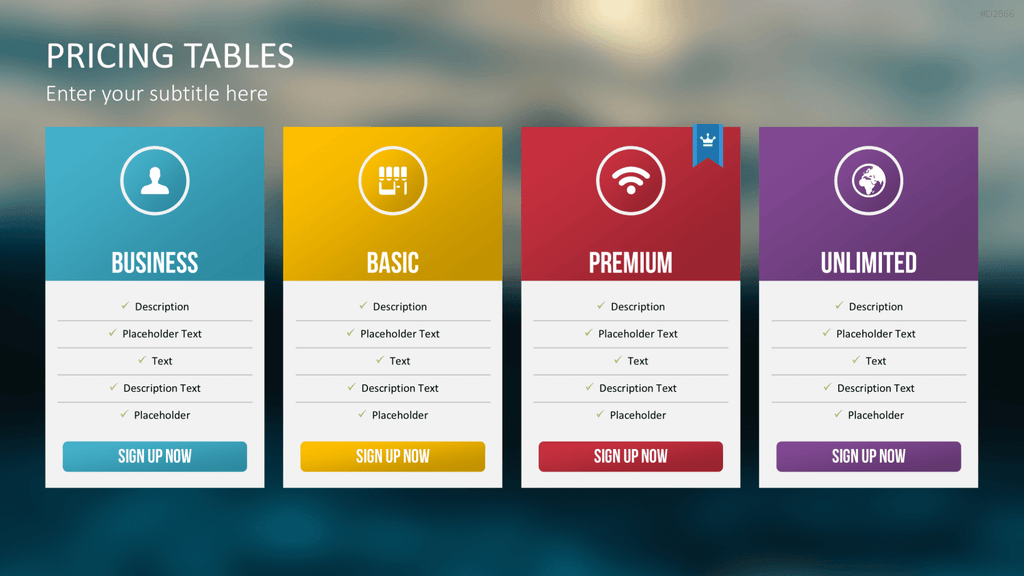 Pricing-Tables PowerPoint-Vorlage