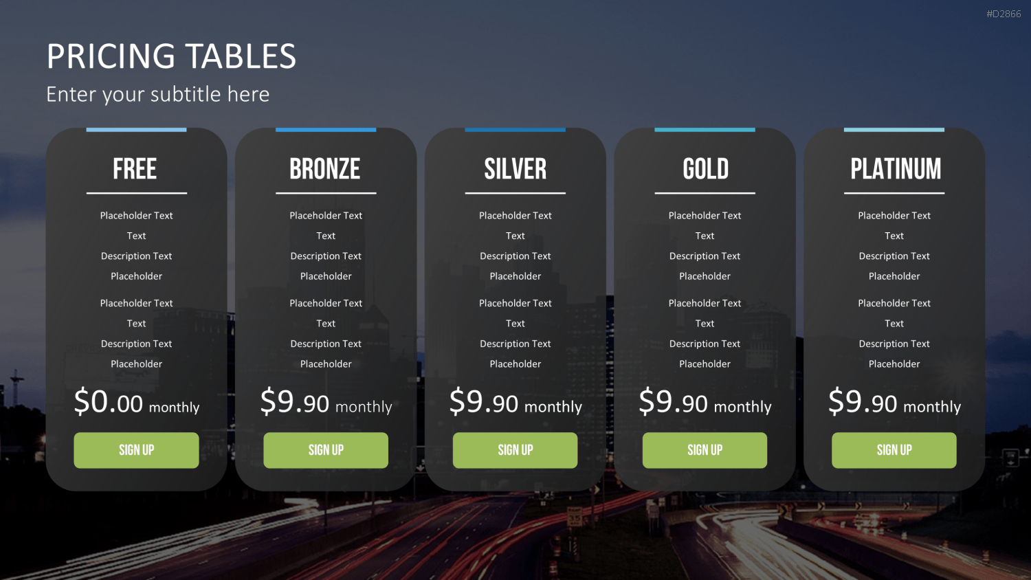 Pricing-Tables PowerPoint-Vorlage
