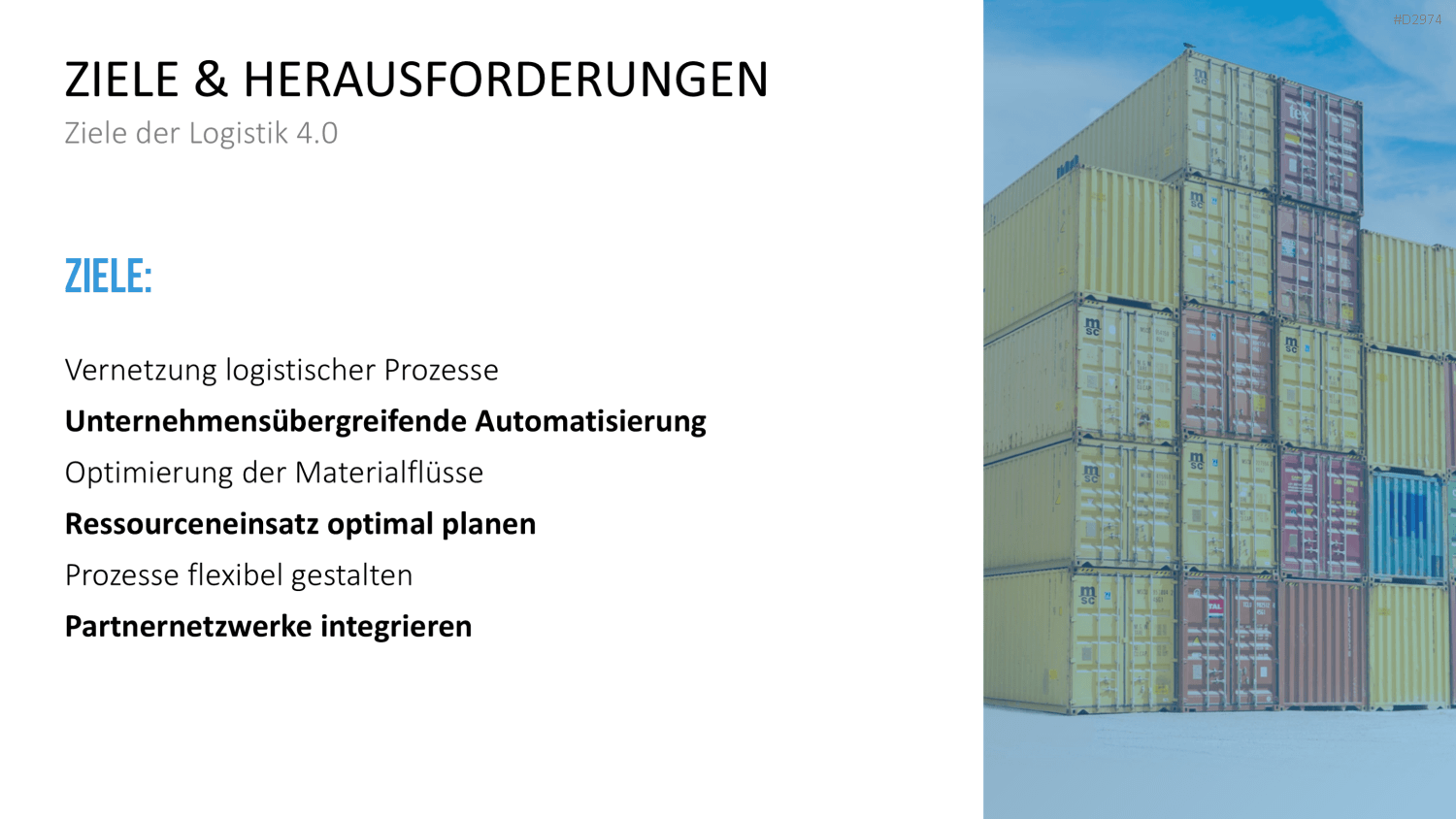 Produktion & Logistik 4.0 PowerPoint-Vorlage