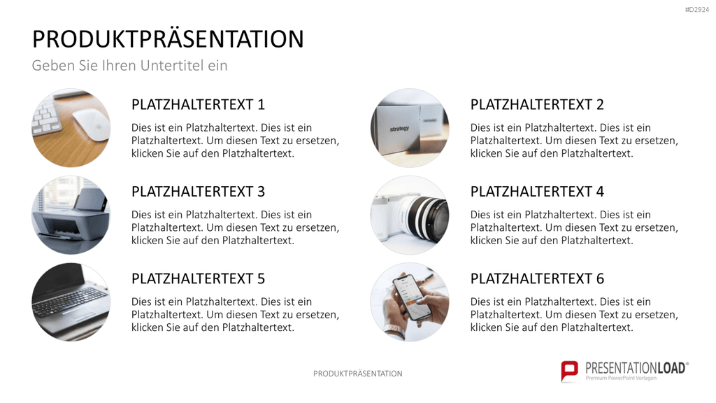 Produktpräsentation PowerPoint-Vorlage