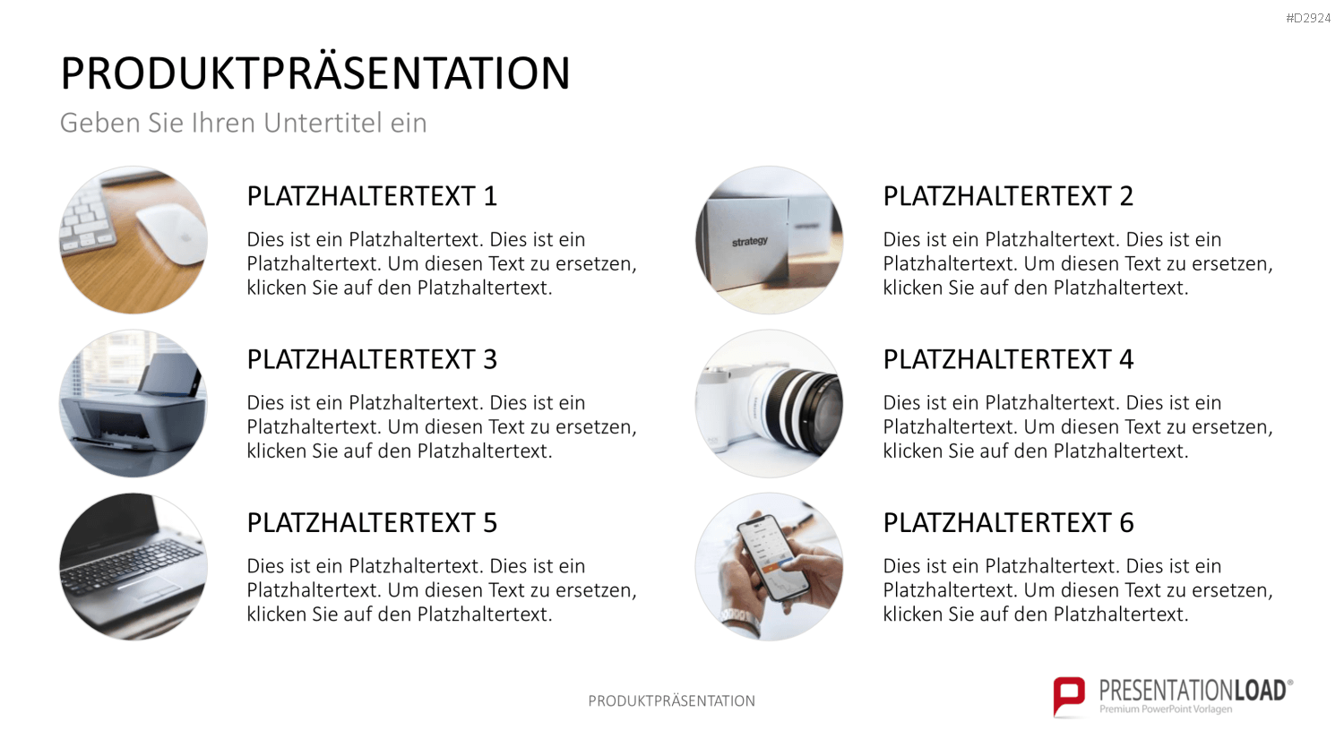 Produktpräsentation PowerPoint-Vorlage