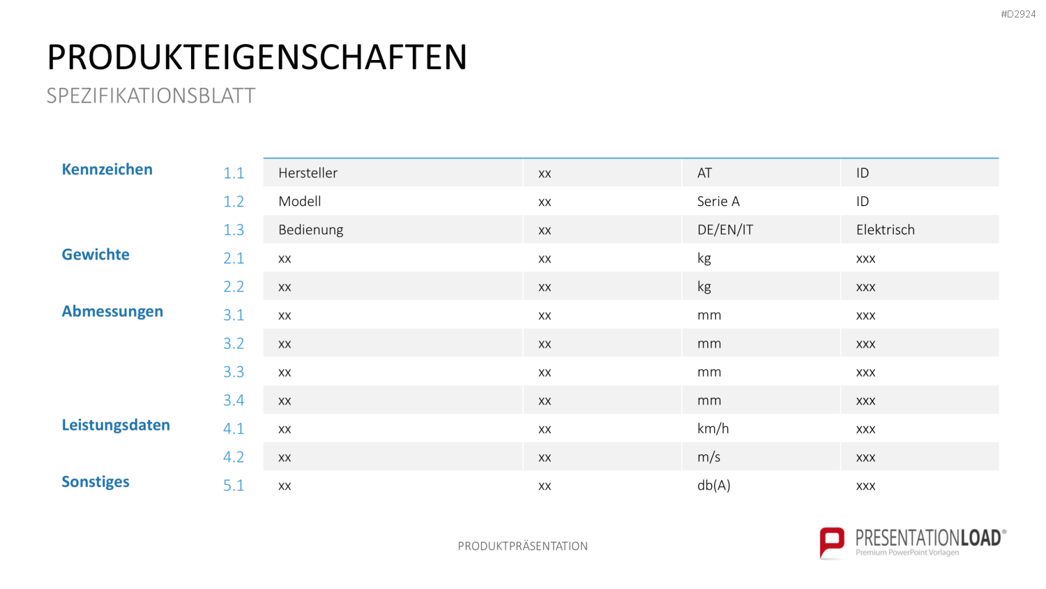 Produktpräsentation PowerPoint-Vorlage