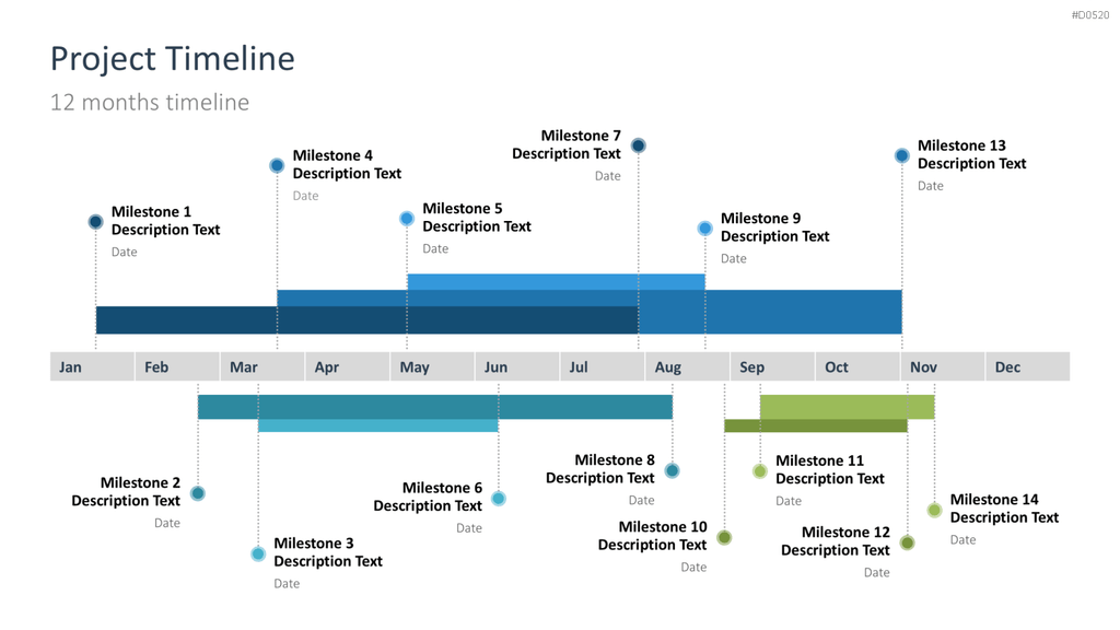 Projektplan & Zeitstrahl 2026 PowerPoint-Vorlage