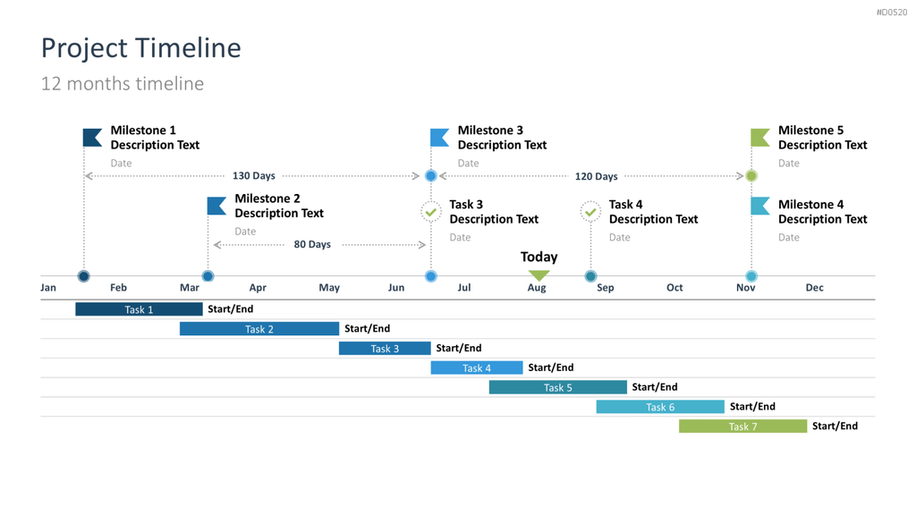 Projektplan & Zeitstrahl 2026 PowerPoint-Vorlage