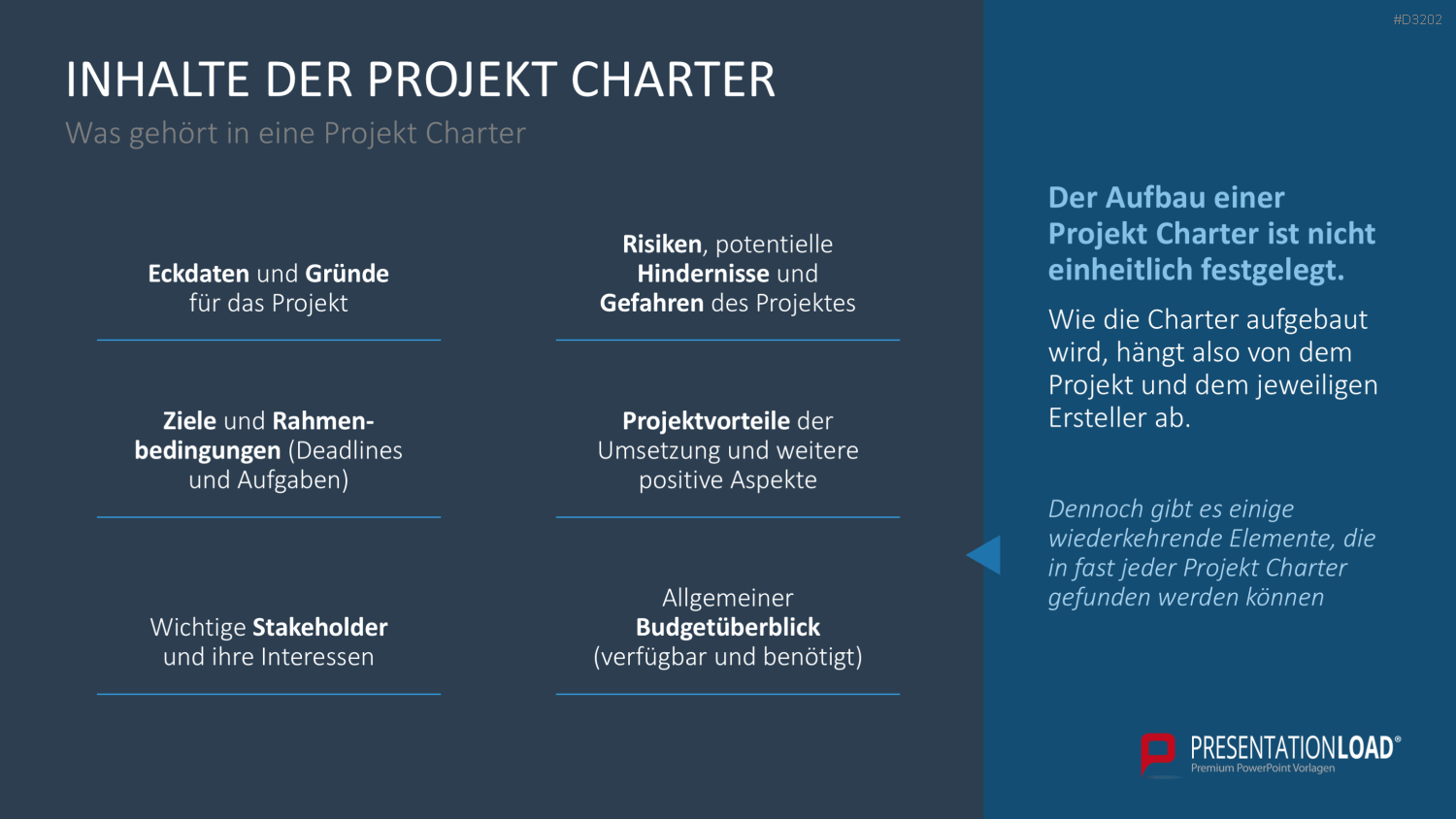 Projekt Charter PowerPoint-Vorlage