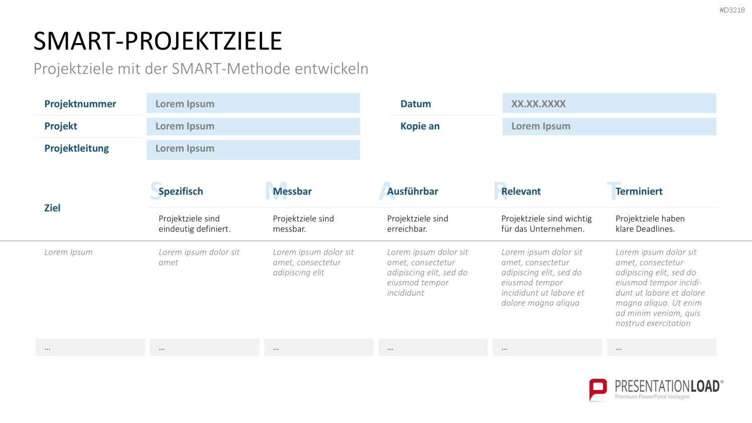 Projekt-Kennzahlen PowerPoint-Vorlage