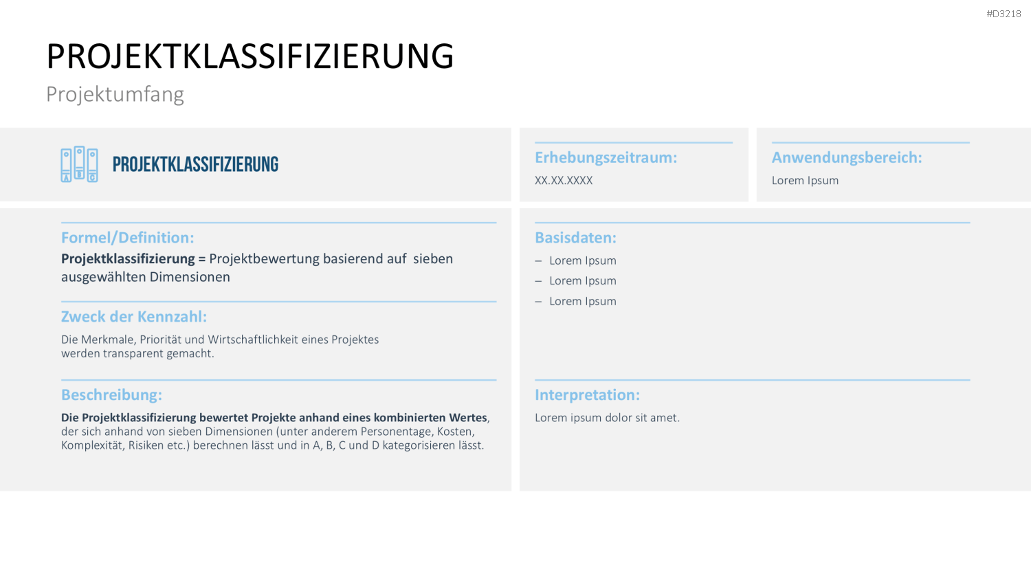 Projekt-Kennzahlen PowerPoint-Vorlage