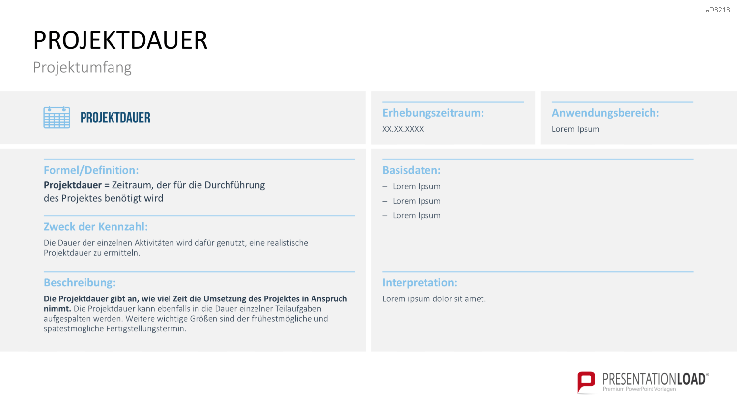 Projekt-Kennzahlen PowerPoint-Vorlage